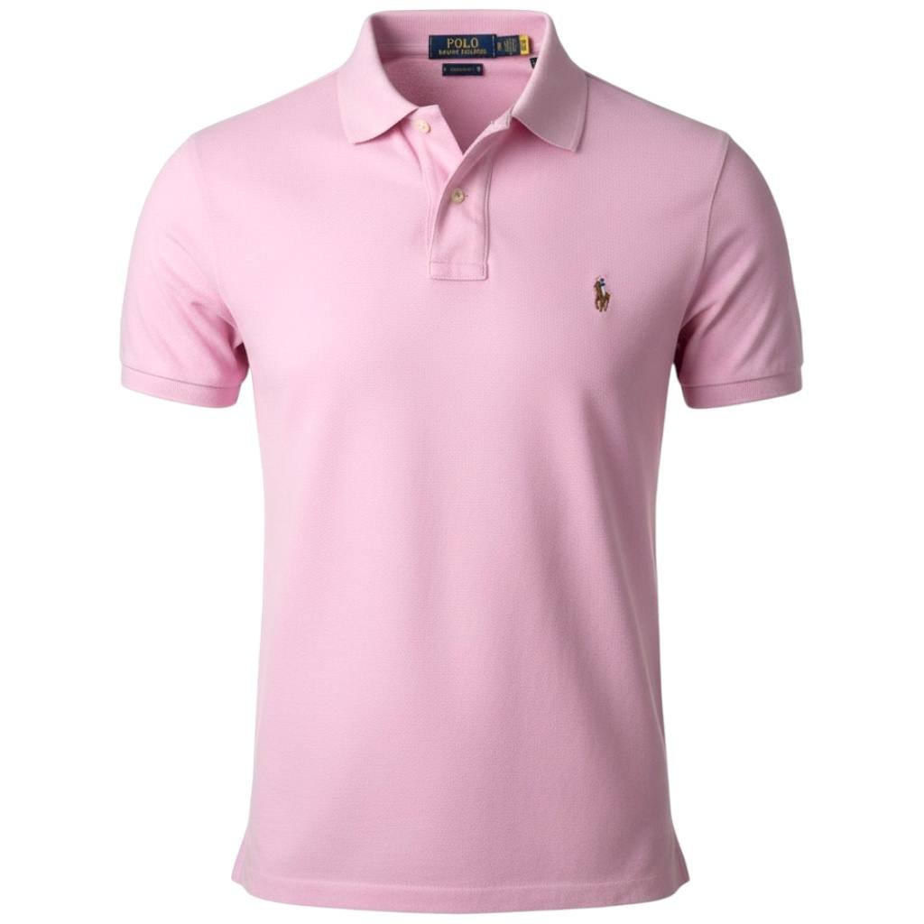 Polo Ralph Lauren Masculina Rosa Bebê Pony Colorido