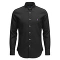 Camisa Ralph Lauren Masculina Linho cor Preta Pony Roxo