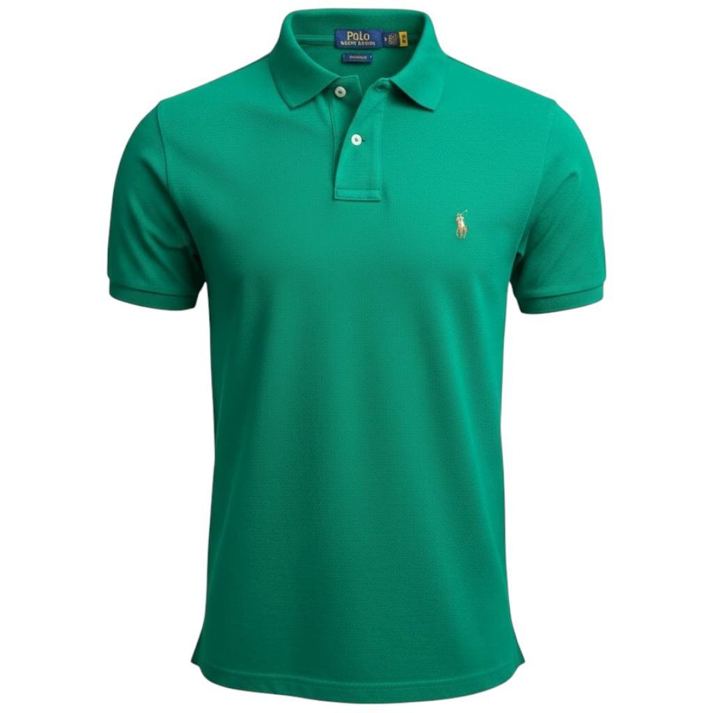 Polo Ralph Lauren Masculina Verde Esmeralda Pony Colorido