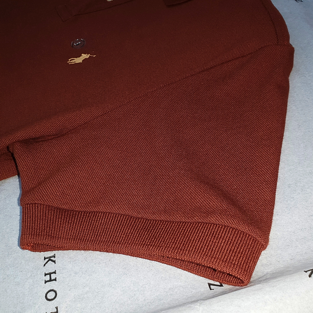 Polo Ralph Lauren Masculina Caramelo Escuro Pony Creme