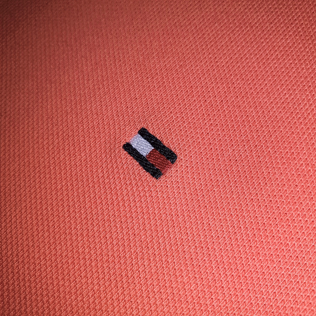 Polo Tommy Hilfiger Masculina Salmão 1985 Regular Fit