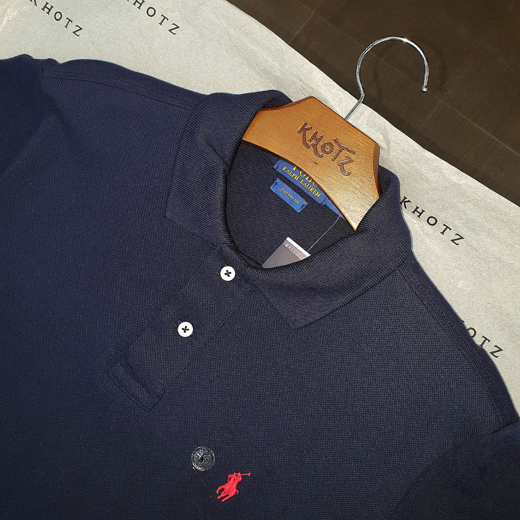 Polo Ralph Lauren Masculina Azul Marinho Pony Vermelho
