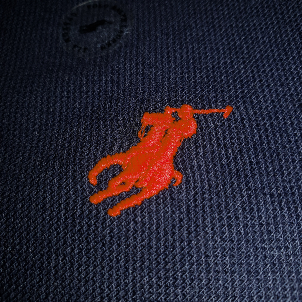 Polo Ralph Lauren Masculina Azul Marinho Pony Vermelho