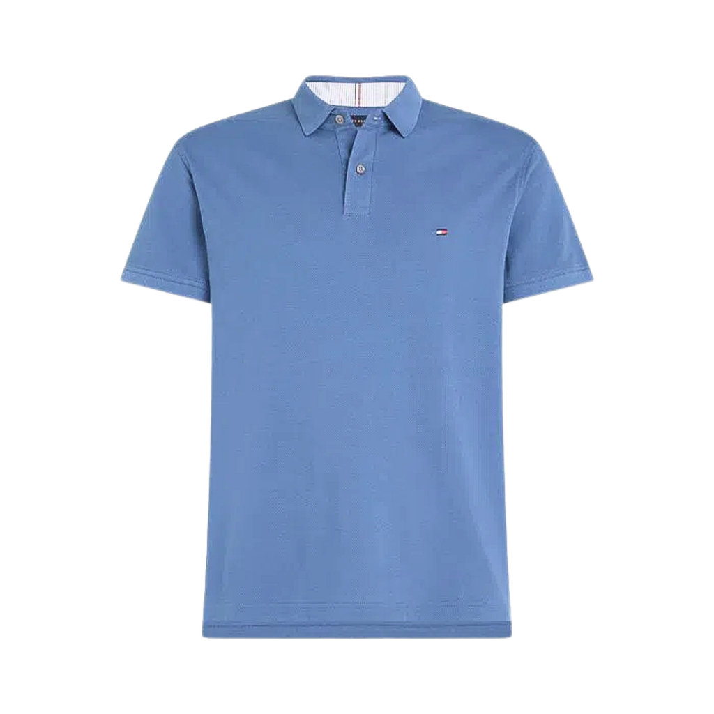 Polo Tommy Hilfiger Masculina Azul Cimento 1985 Regular Fit