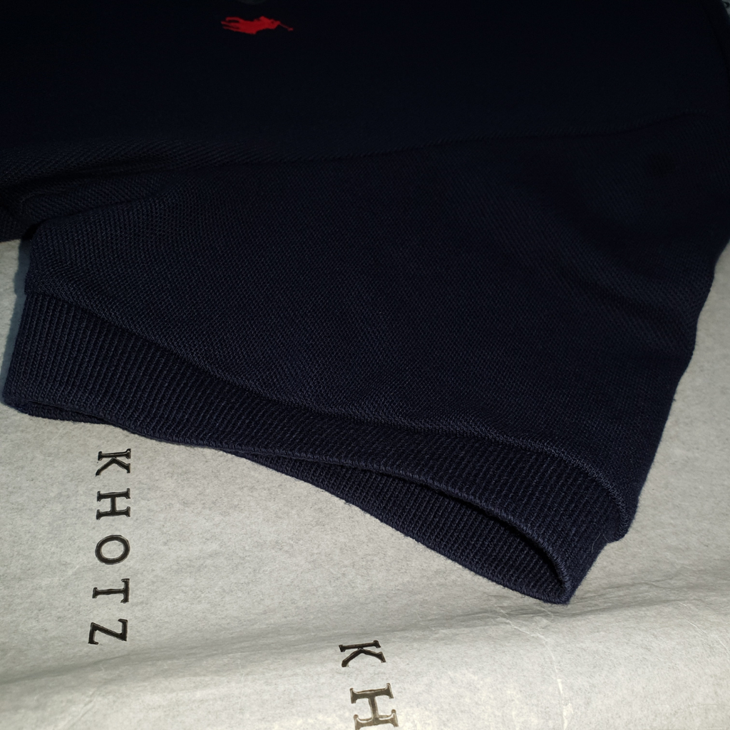Polo Ralph Lauren Masculina Azul Marinho Pony Vermelho