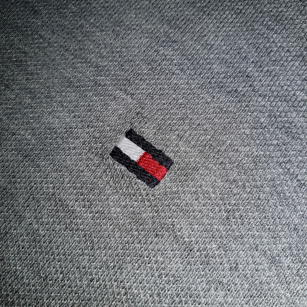 Polo Tommy Hilfiger Masculina Cinzenta 1985 Regular Fit