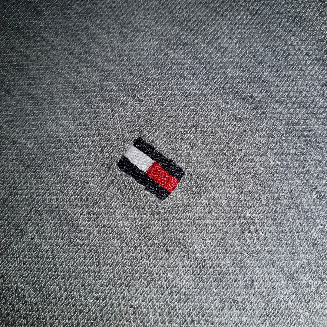 Polo Tommy Hilfiger Masculina Cinzenta 1985 Regular Fit
