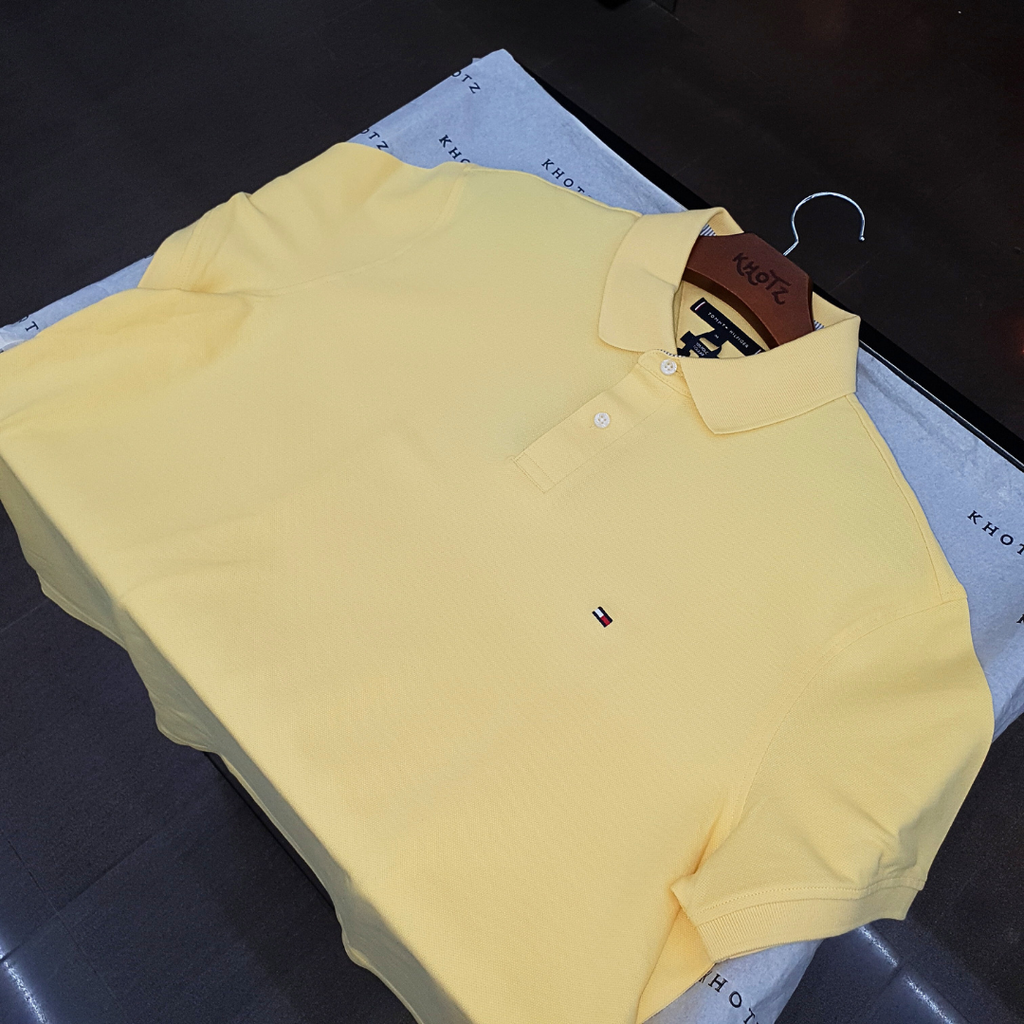 Polo Tommy Hilfiger Masculina Amarela 1985 Regular Fit