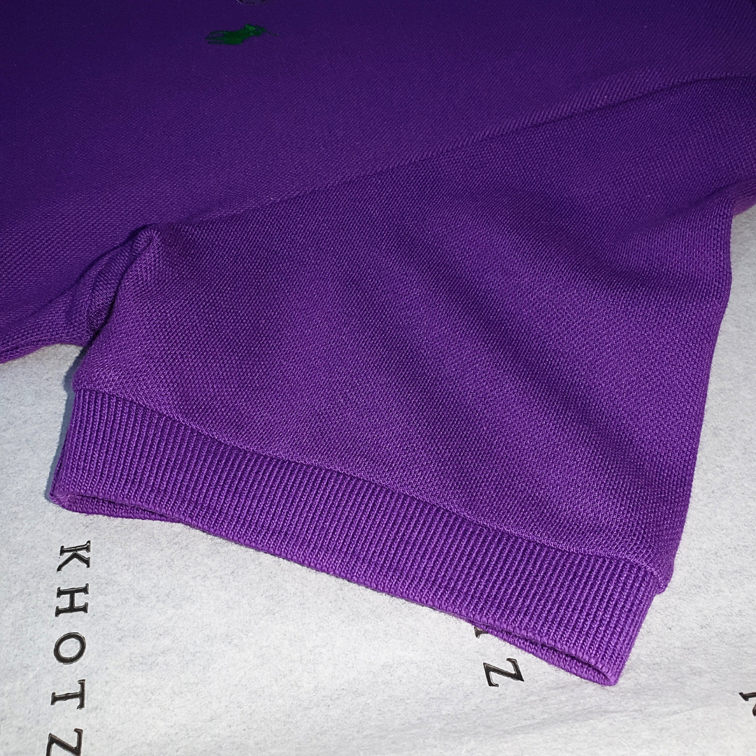 Polo Ralph Lauren Masculina Roxa Pony Verde