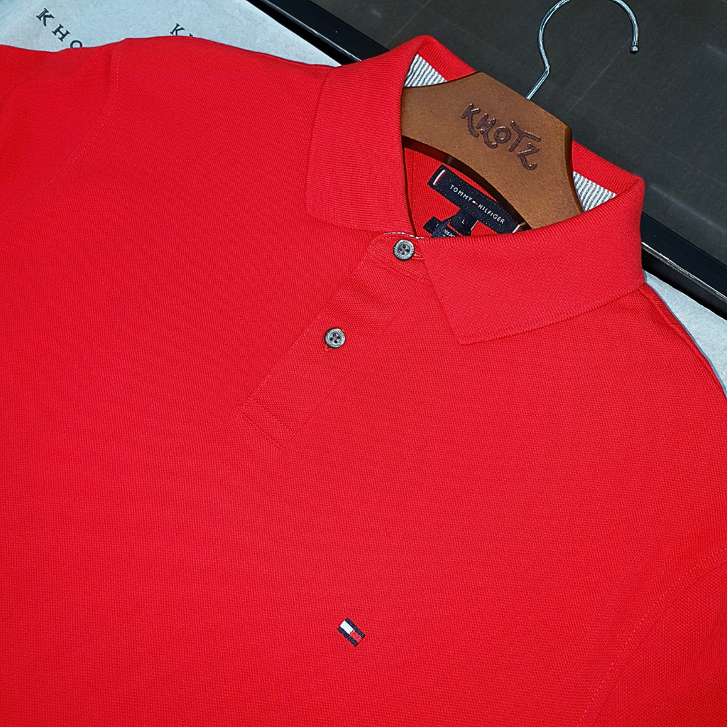 Polo Tommy Hilfiger Masculina Vermelha 1985 Regular Fit