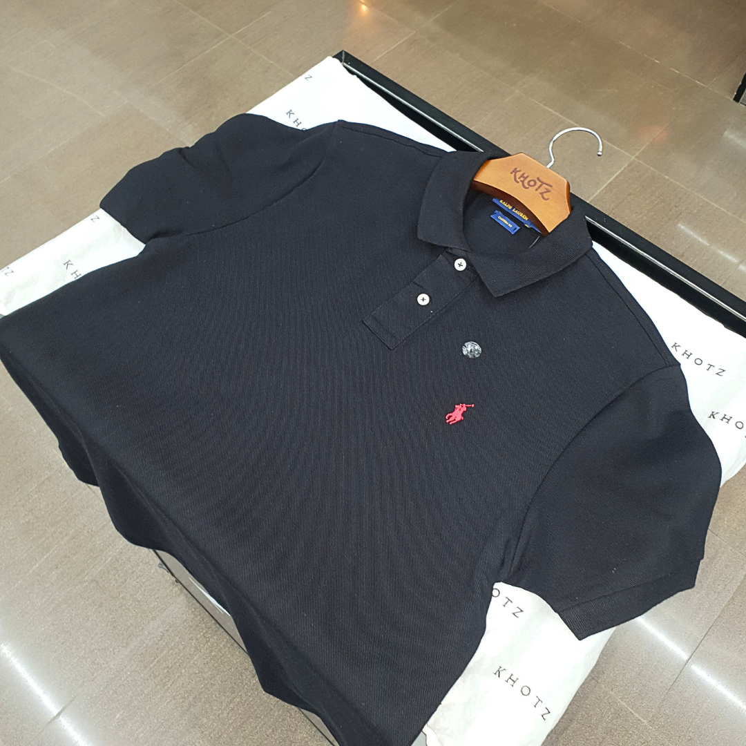 Polo Ralph Lauren Masculina Preta Pony Vermelho