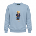 Moletom Ralph Lauren Masculino Azul Bebê Peluciado Urso Americano