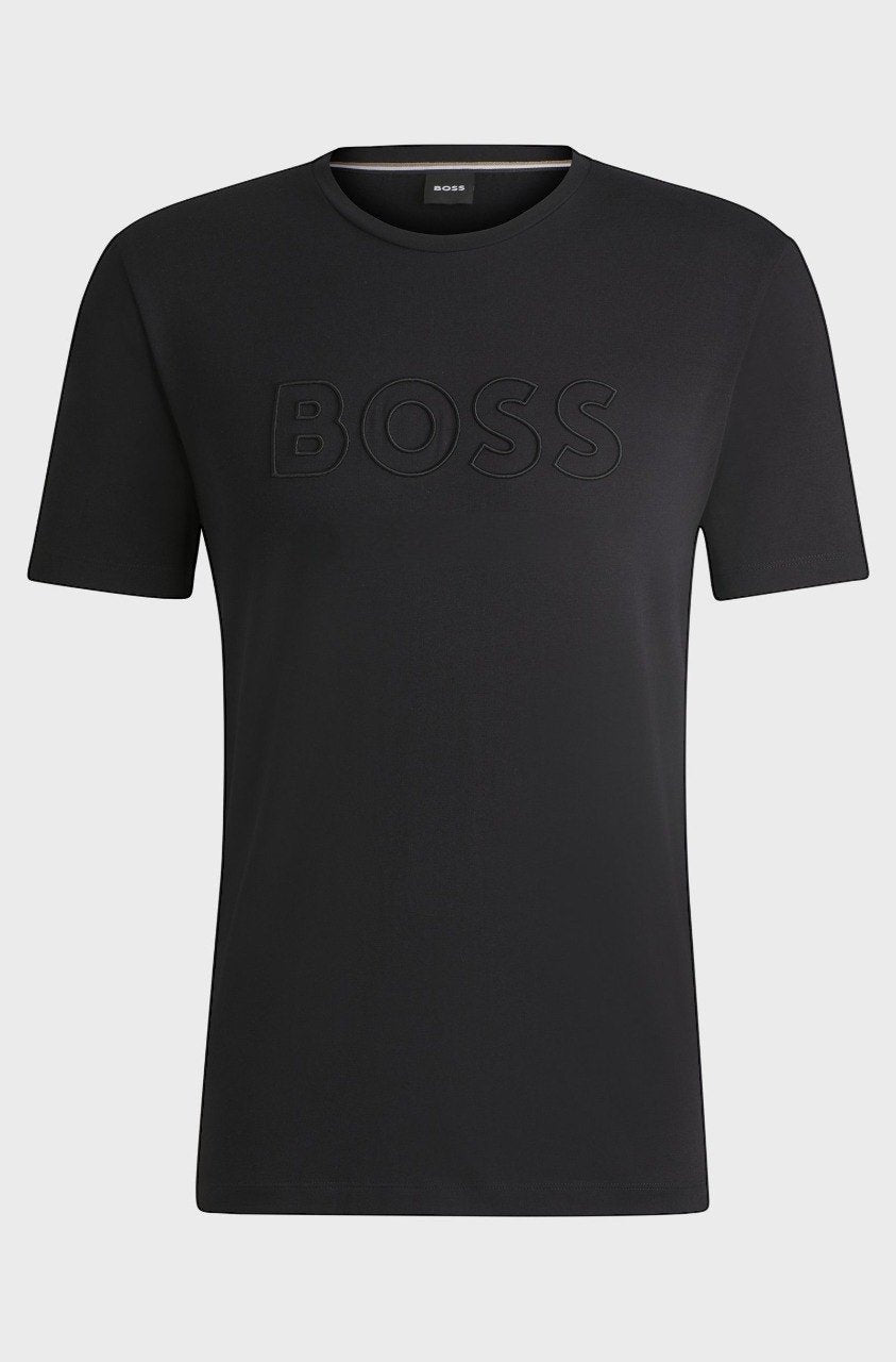 Camiseta Clássica Hugo Boss Masculina cor Preta