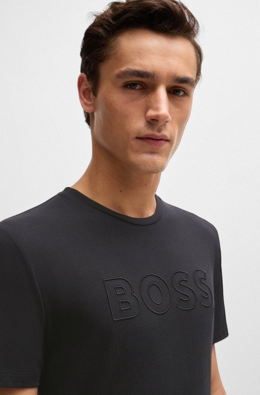 Camiseta Clássica Hugo Boss Masculina cor Preta