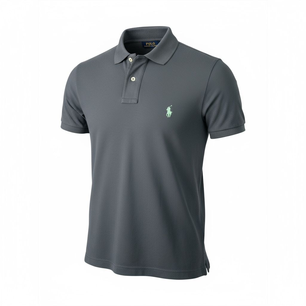 Polo Ralph Lauren Masculina Chumbo Pony Verde Água