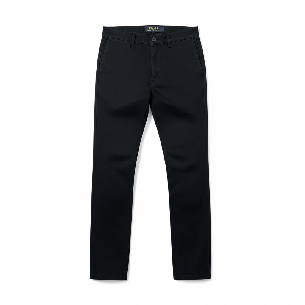 Calça Sarja Ralph Lauren Masculina Clássica Americana – Preta com Pony Vermelho