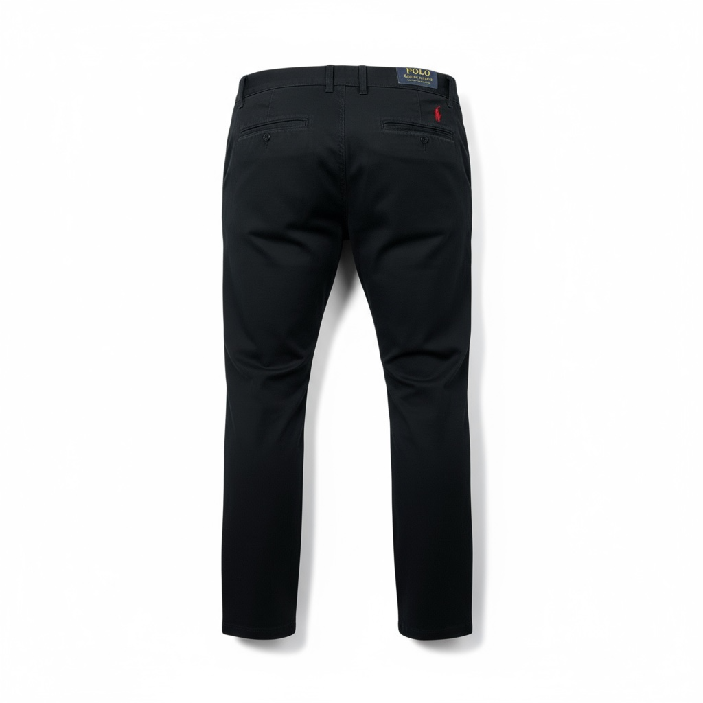Calça Sarja Ralph Lauren Masculina Clássica Americana – Preta com Pony Vermelho