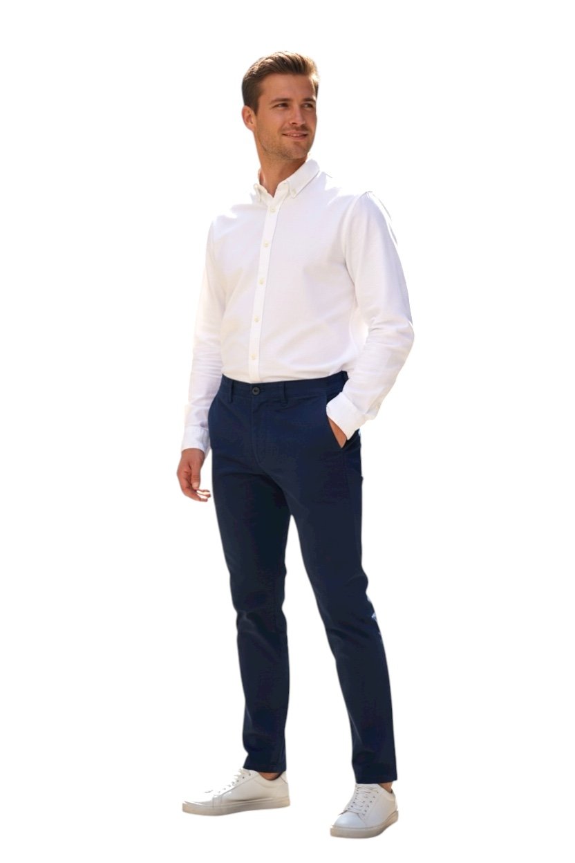 Calça Sarja Ralph Lauren Masculina Clássica Americana – Marinho com Pony Vermelho