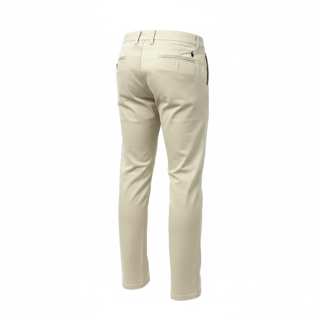Calça Sarja Ralph Lauren Masculina Clássica Americana – Areia com Pony Marinho