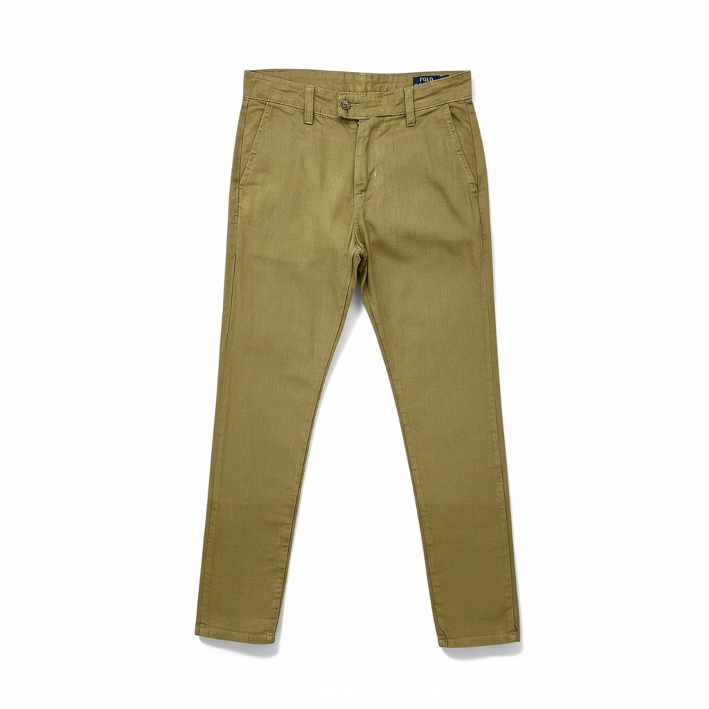 Calça Linho Ralph Lauren Masculina cor Marrom e Pony Monocromático