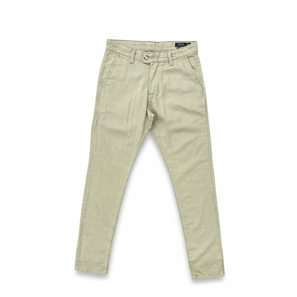 Calça Linho Ralph Lauren Masculina cor Palha e Pony Monocromático