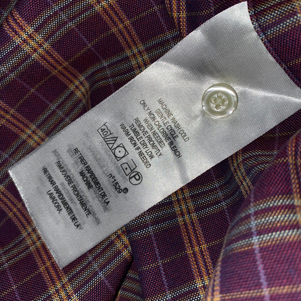 Camisa Ralph Lauren Masculina Oxford Xadrez Invernal Vinho Pony Roxo