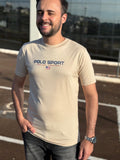 Camiseta Polo Sport Masculina Supima Siliconada Ralph Lauren cor Areia
