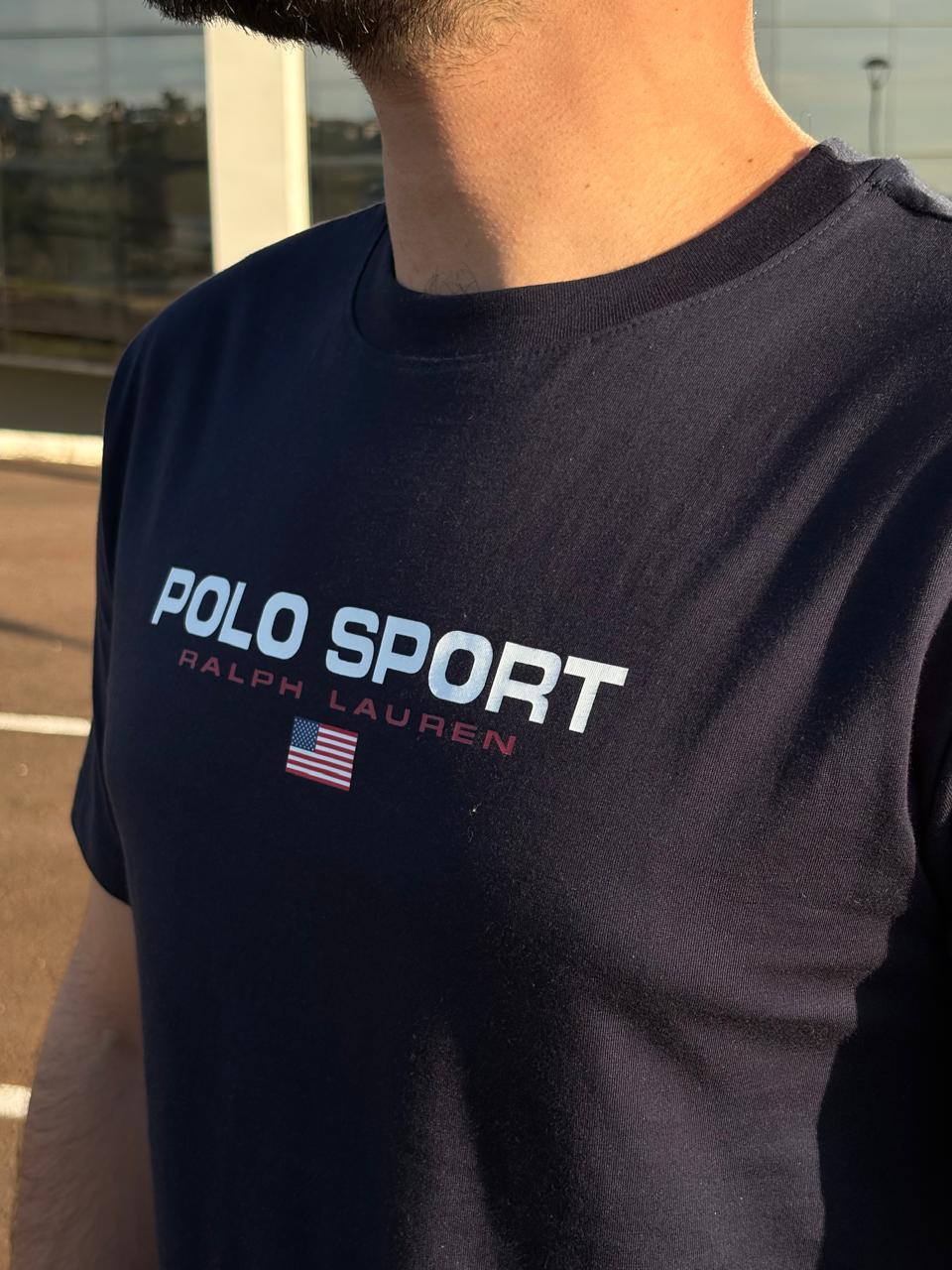Camiseta Polo Sport Masculina Supima Siliconada Ralph Lauren cor Marinho