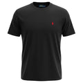 Camiseta Básica Masculina Supima Siliconada Ralph Lauren Preta Pony Vermelho