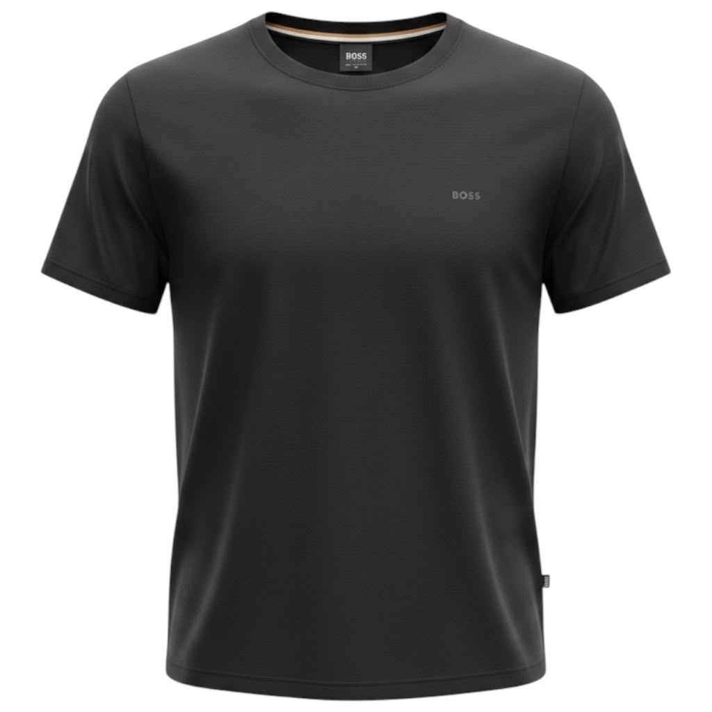 Camiseta Básica Masculina Hugo Boss Preta Logo Clássico Peito