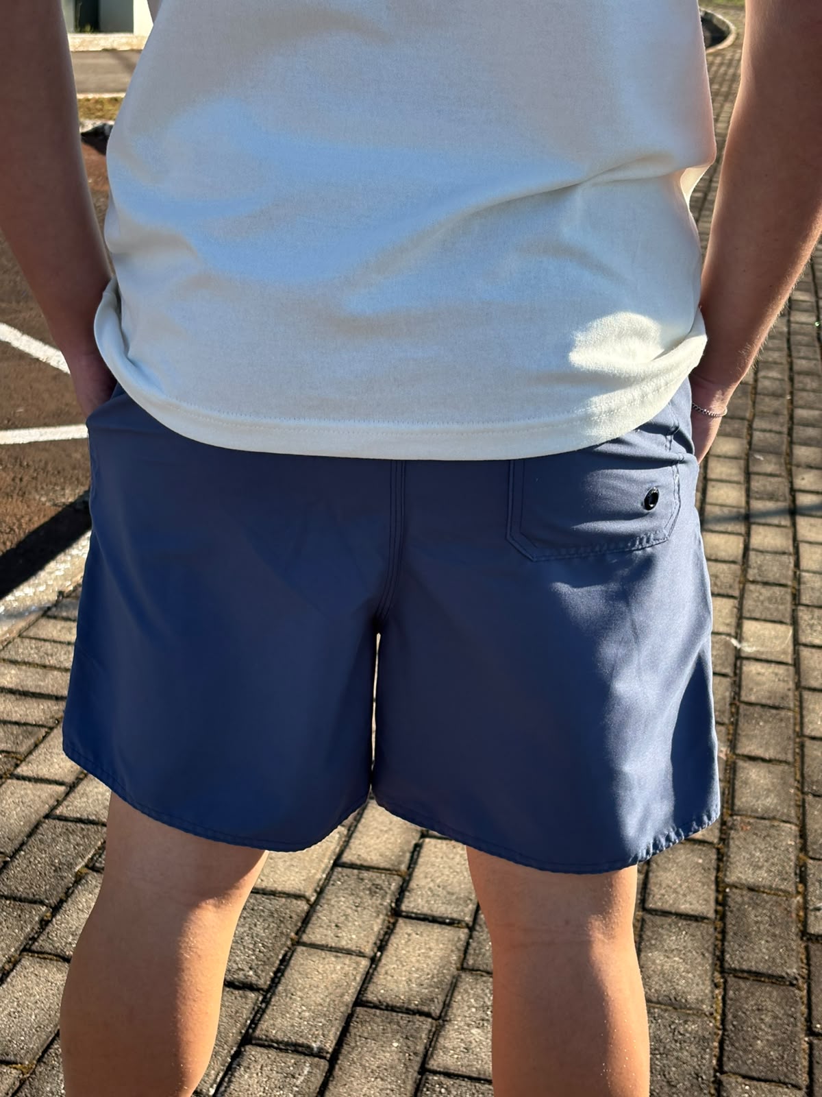 Shorts Praia Masculino King&Joe Liso Respirável cor Azul Petróleo