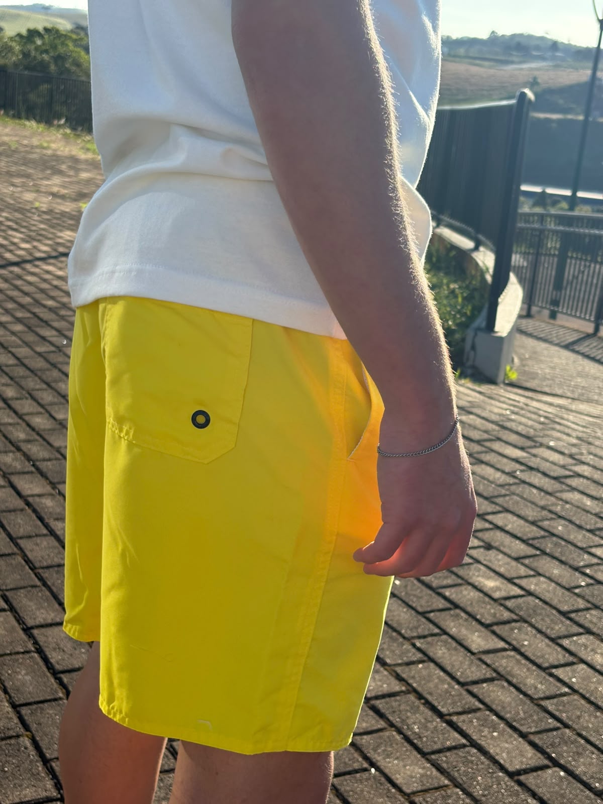 Shorts Praia Masculino King&Joe Liso Respirável cor Amarelo
