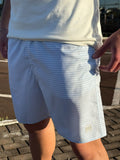 Shorts Praia Masculino King&Joe Listras Respirável cor Azul Bebê