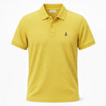 Polo King&Joe Masculina Amarela Logo Preto