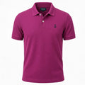 Polo King&Joe Masculina Cereja Logo Preto