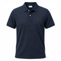 Polo King&Joe Masculina Marinho Logo Clássico