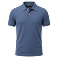 Polo King&Joe Masculina Azul Naval Logo Preto