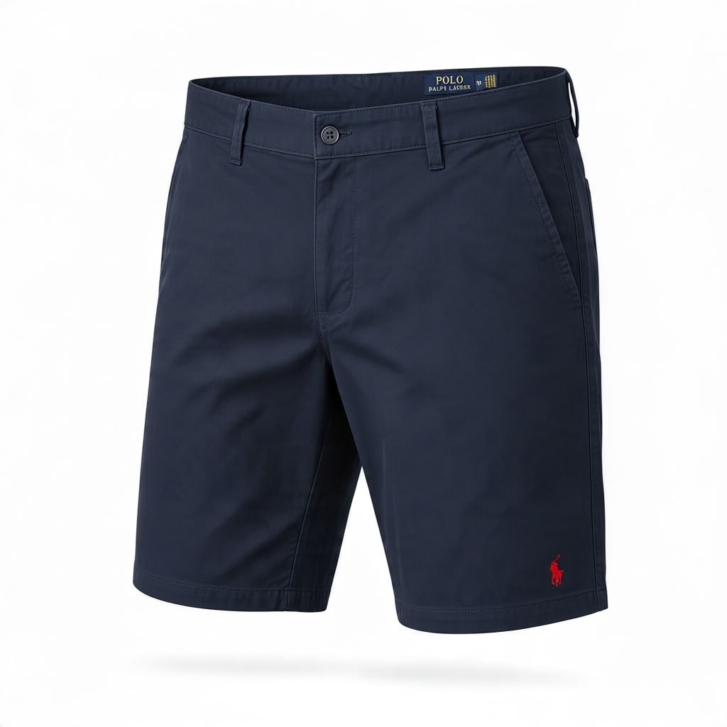 Bermuda Sarja Ralph Lauren Masculina Marinho Pony Vermelho