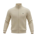 Pulôver Ralph Lauren Masculino Com Zipper Forrado Cor Creme Pony Marinho