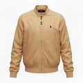 Jaqueta Ralph Lauren Masculina Bomber Ajustada ao Corpo Caramelo Pony Marinho
