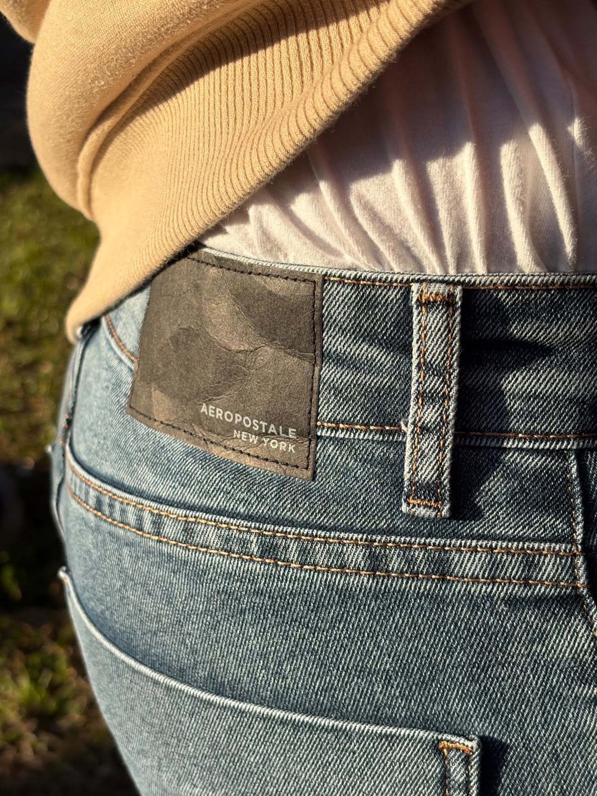 Calça Jeans Aeropostale Marmorizada Masculina Americana Perna Larga