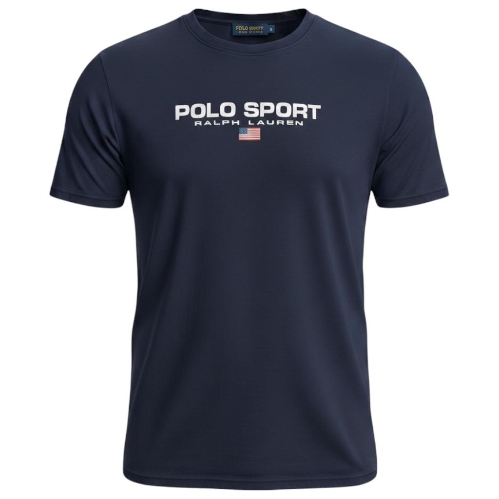 Camiseta Polo Sport Masculina Supima Siliconada Ralph Lauren cor Marinho