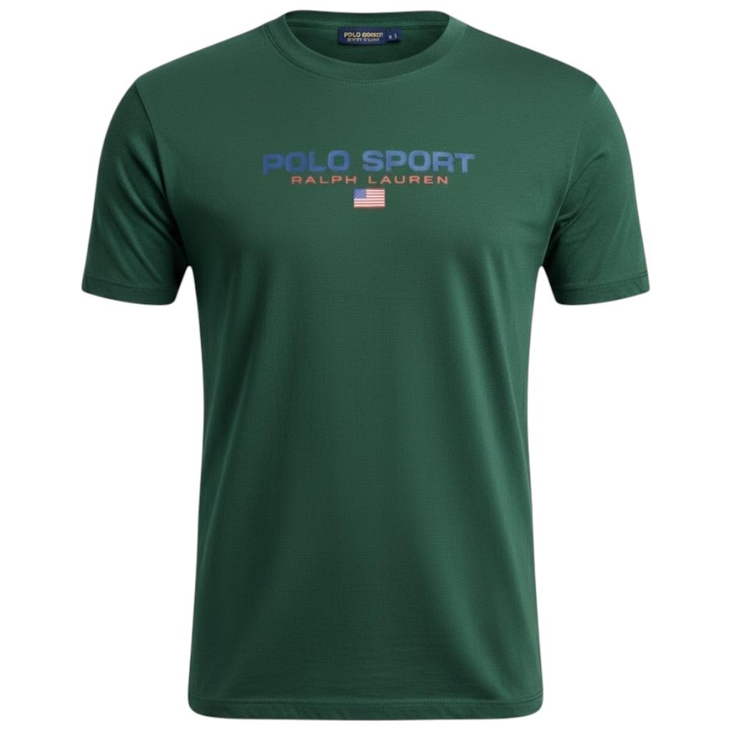 Camiseta Polo Sport Masculina Supima Siliconada Ralph Lauren cor Verde Floresta
