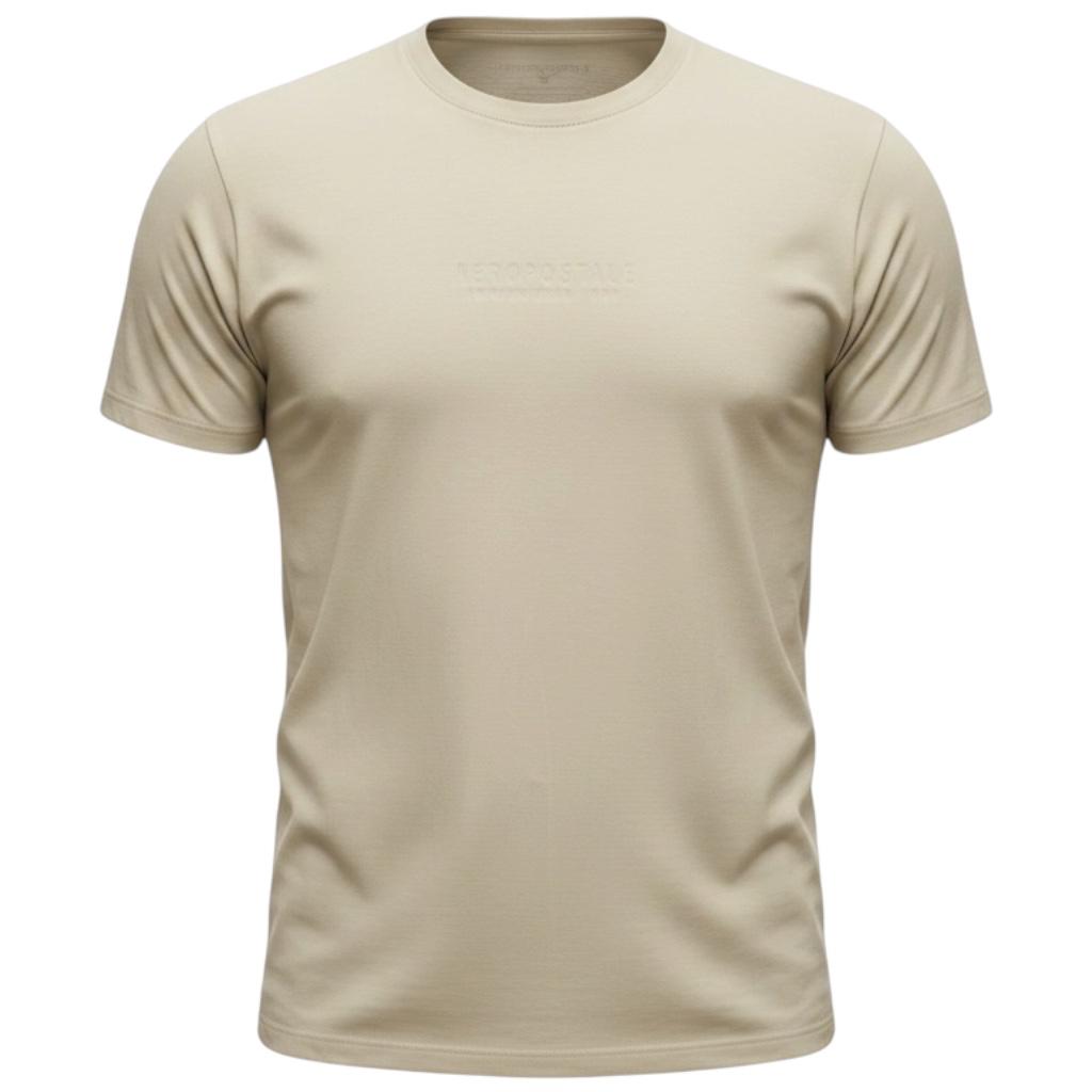 Camiseta Aeropostale Masculina Branca Estampa Minimalista Tecido Pima