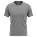 Camiseta Básica Masculina Supima Siliconada Ralph Lauren Cinza Pony Colorido