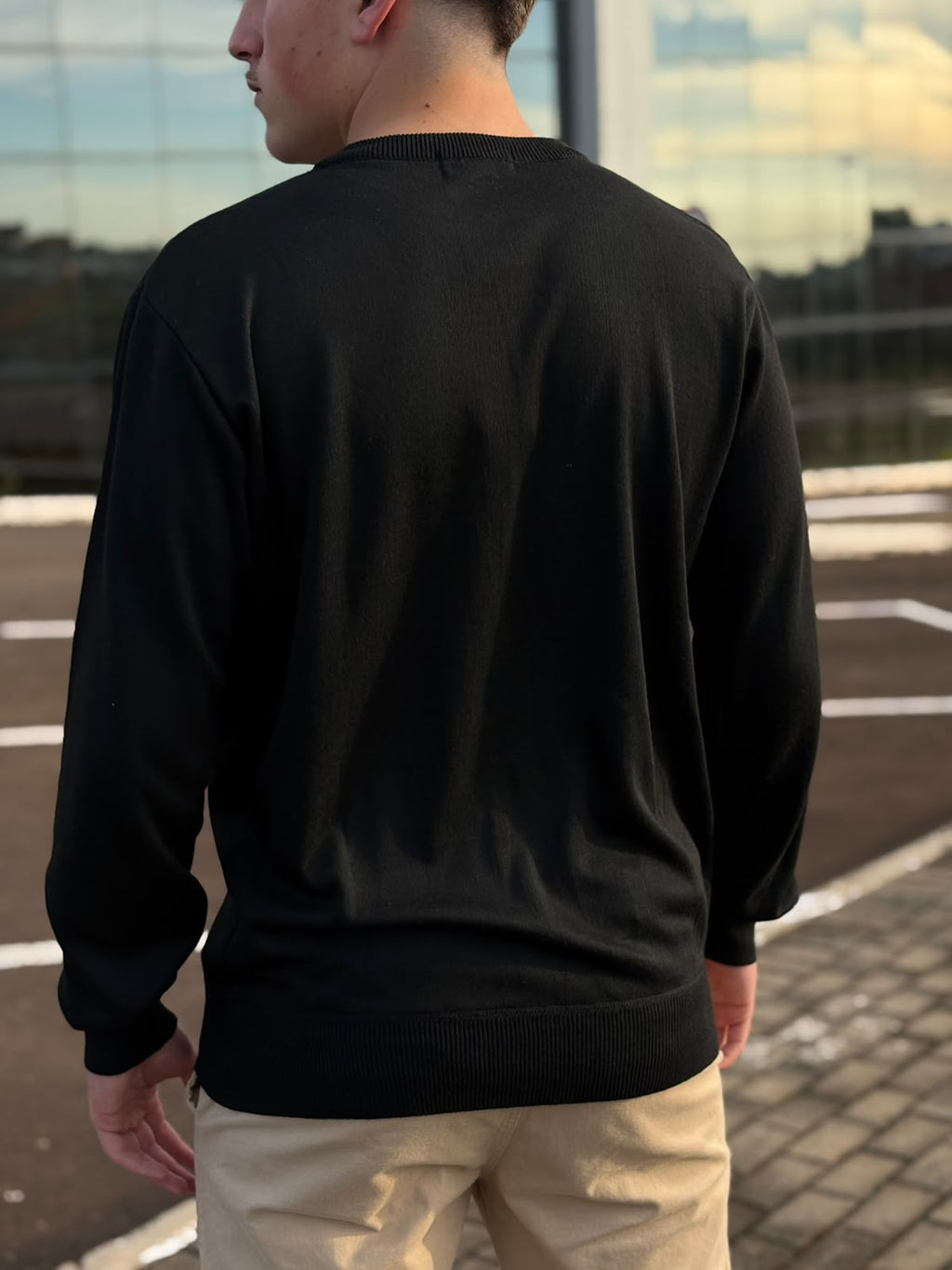 Suéter Ralph Lauren Masculino Preto Puro Algodão Pony Vermelho
