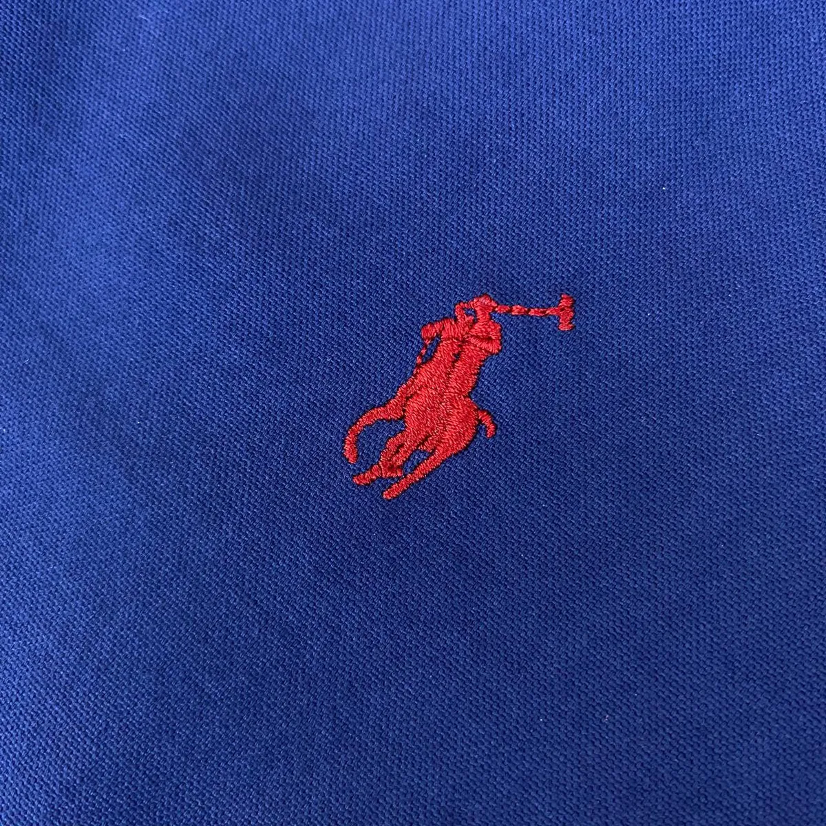 Camisa Ralph Lauren Masculina Oxford Tinturado Marinho Pony Vermelho