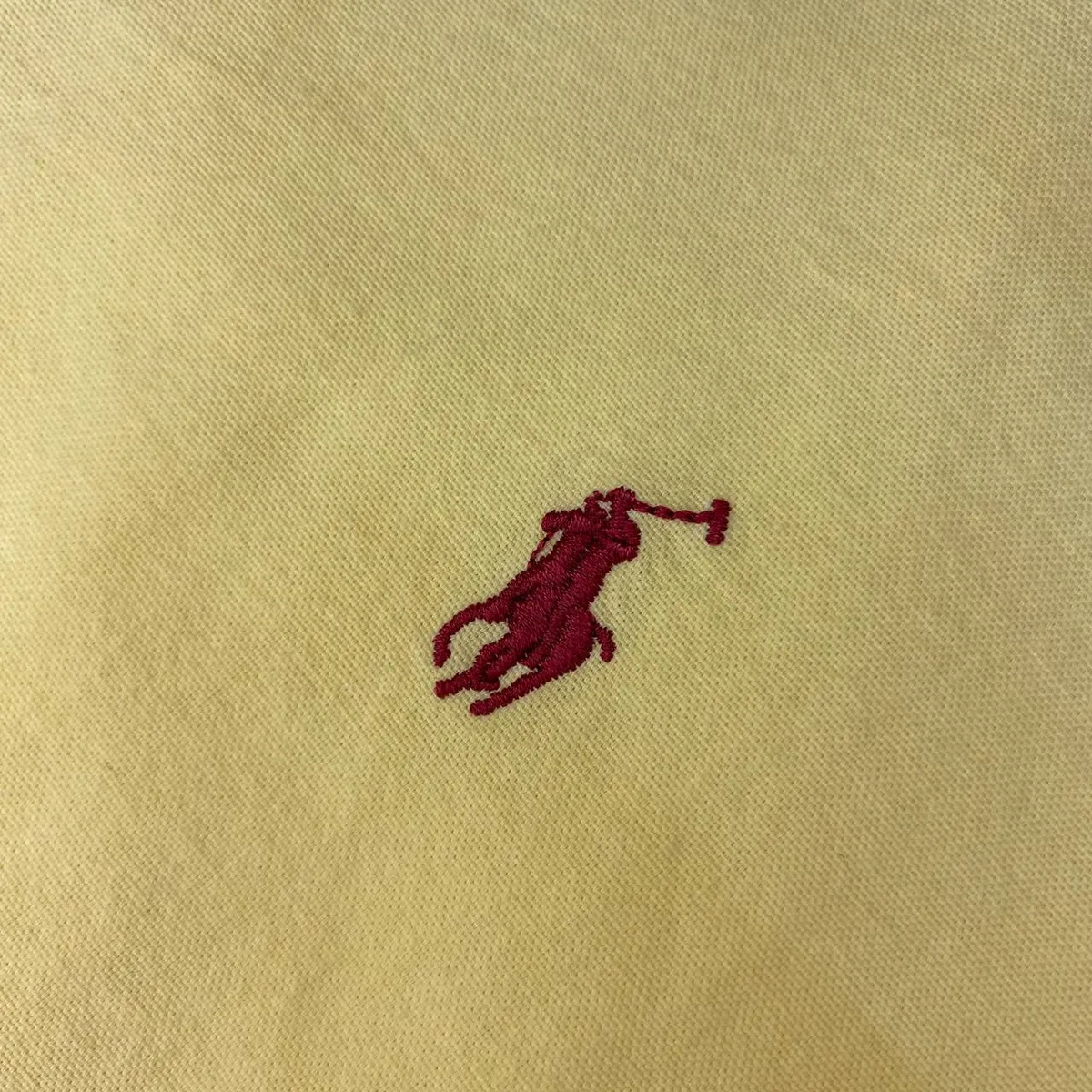 Camisa Ralph Lauren Masculina Oxford Tinturado Amarela Pony Vermelho