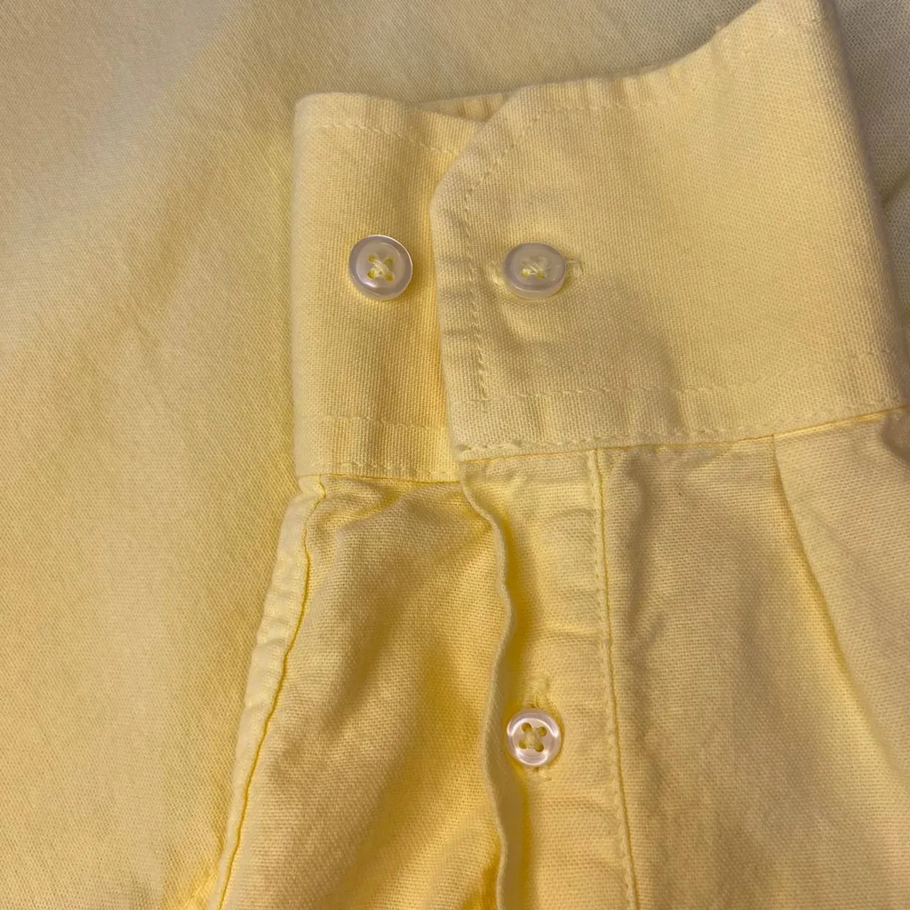 Camisa Ralph Lauren Masculina Oxford Tinturado Amarela Pony Vermelho