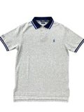 Polo Ralph Lauren Masculina Cinza Detalhado Pony Azul